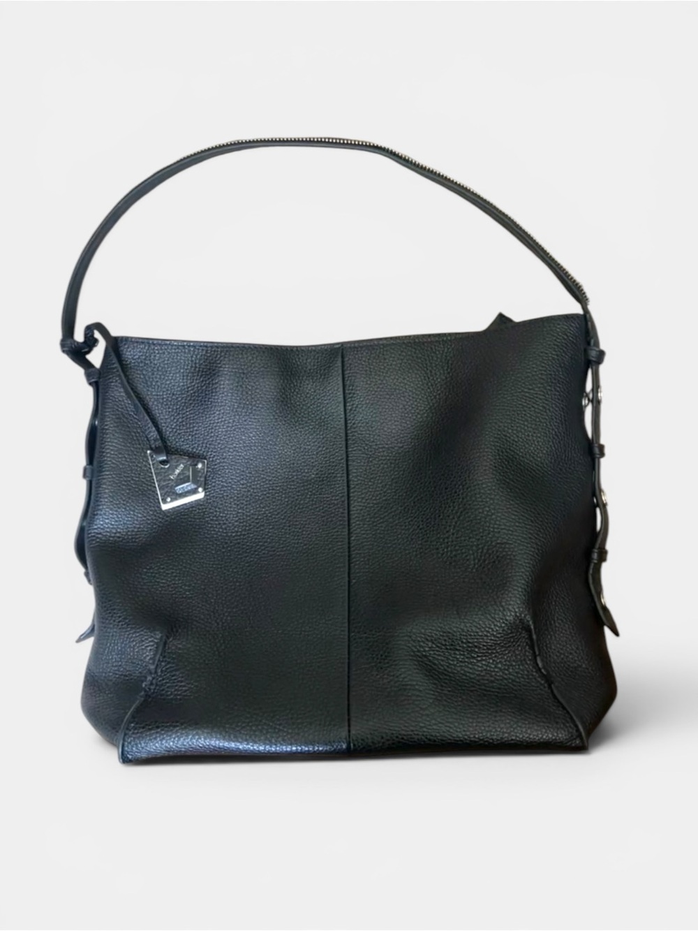 Botkier Black Pebbled Leather Hobo Bag